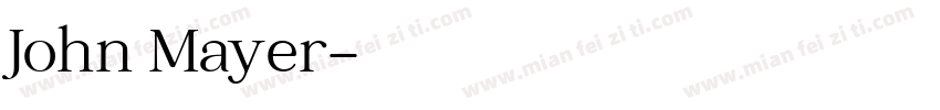 John Mayer字体转换